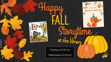 fall storytime sign
