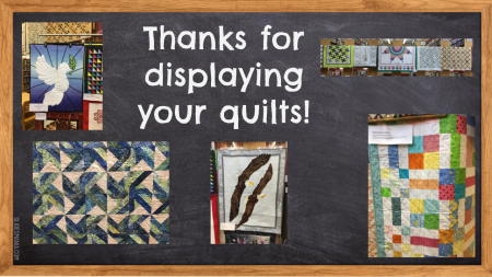 pictures of quilts on display